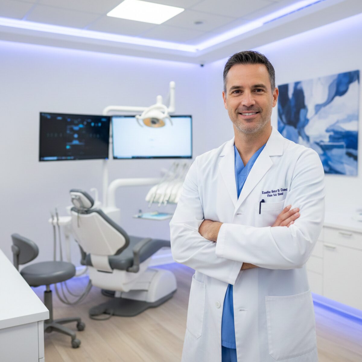 Friendly dentist ready to help